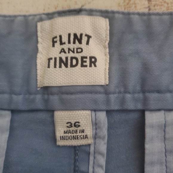 Flint & Tinder Size 36 Mens 365 Lake Blue Chino Khaki Shorts - Picture 9 of 9